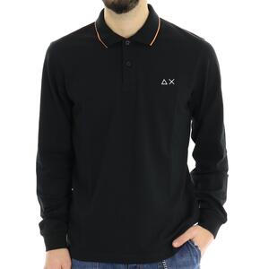 POLO SMALL STRIPE L/S NERO